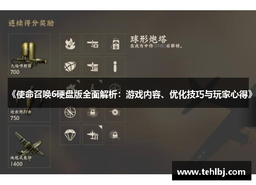 《使命召唤6硬盘版全面解析：游戏内容、优化技巧与玩家心得》